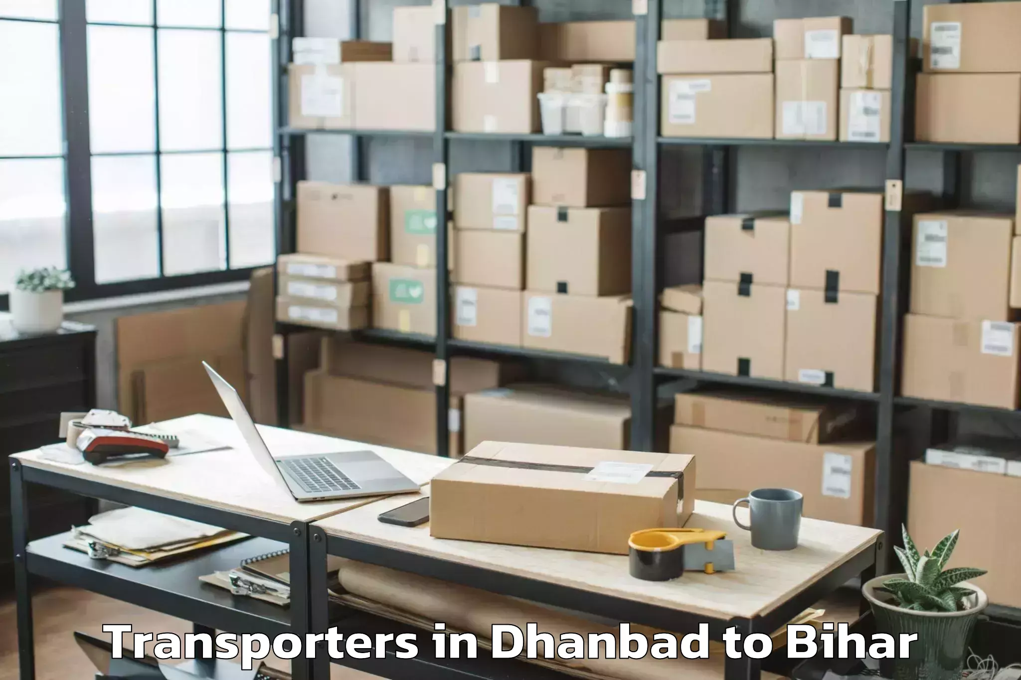 Easy Dhanbad to Jamui Transporters Booking